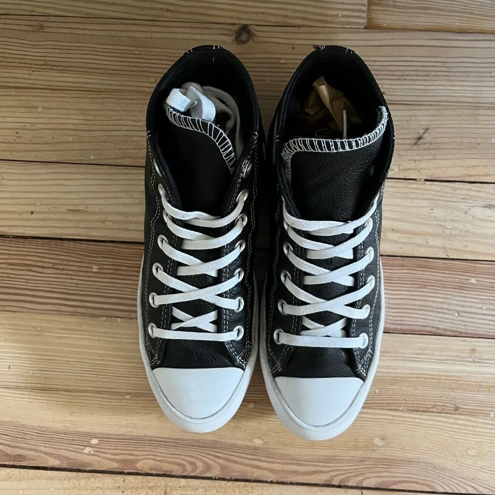 Converse Chuck Taylor All Star Lugged Leather High Top Platform Sneakers - Picture 3 of 10